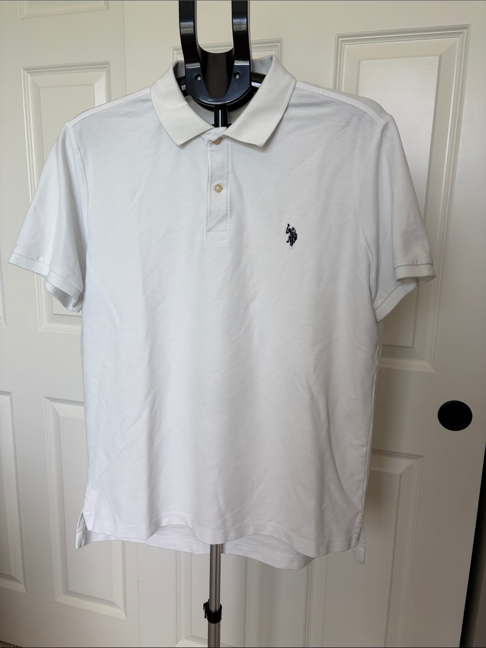 U.S. Polo Assn. White Polo Shirt with Navy Embroidered Logo